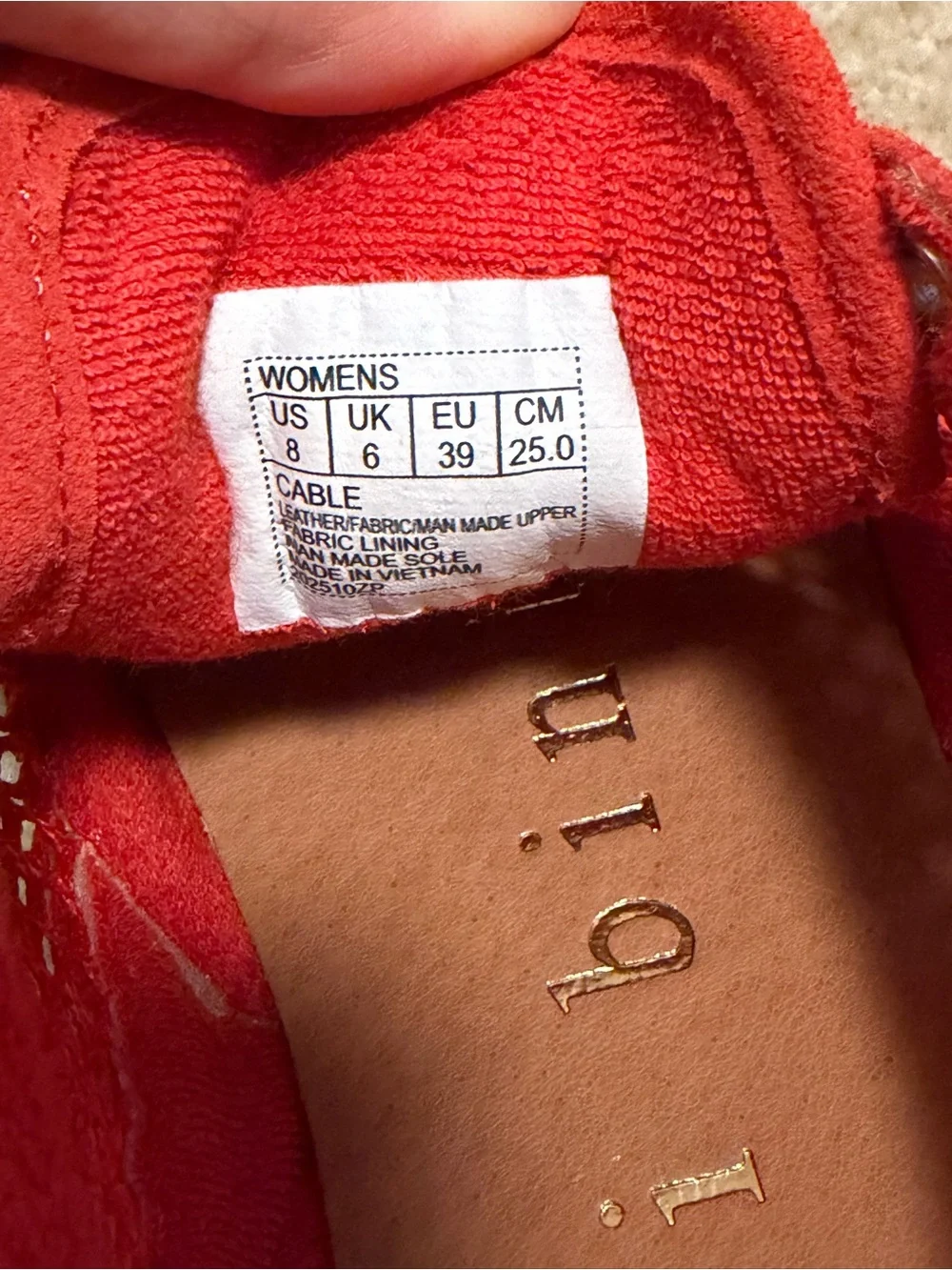 Women's Red Athletic Sneakers with Green Laces